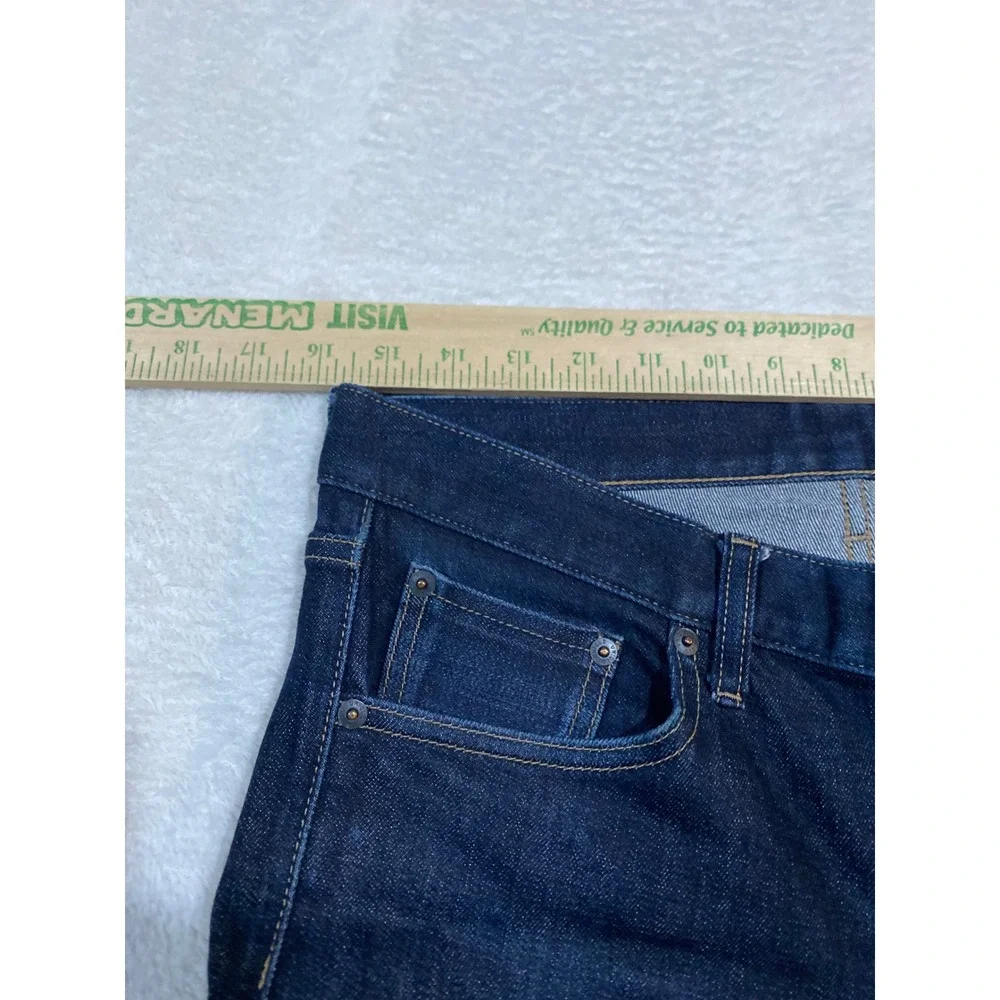 Uniqlo Mens Slim Fit Selvedge Jeans Indigo Blue Stretch 31x32 321-160114
